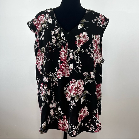BLACK TAPE Floral Tank Top With Back Detail XL - Picture 1 of 3